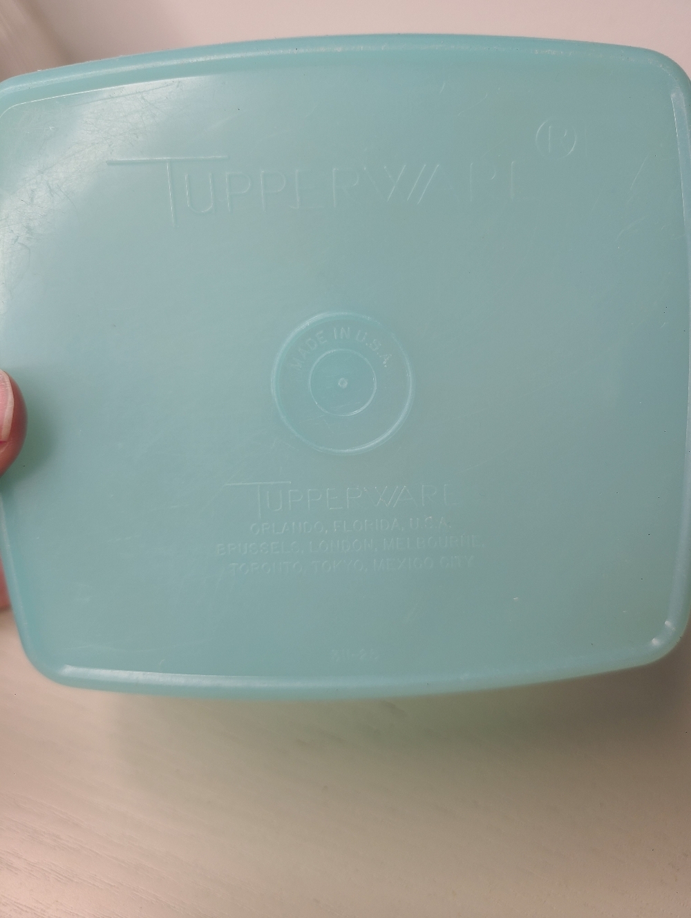 Vintage Tupperware Blue Rectangular Container Retro Kitchen - Picture 7 of 10